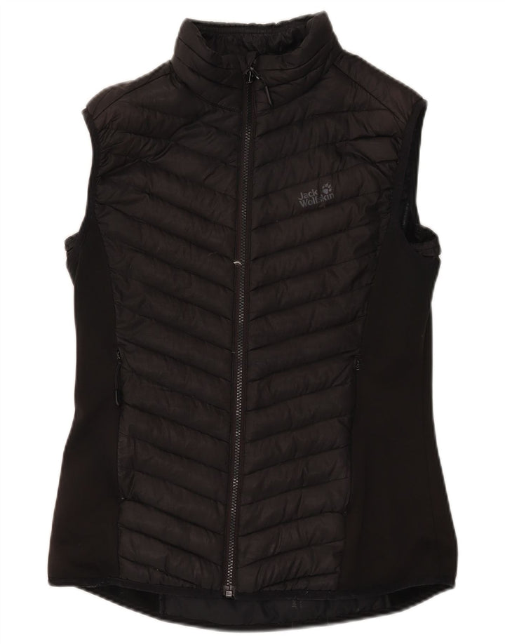 Jack Wolfskin Gilet căptușit pentru femei UK 12 Poliester mediu negru