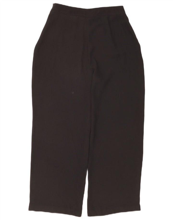 Pantaloni decupați pentru femei Zara, cu tăiere lejeră, EU 40 Mediu L30 L26 Poliester negru