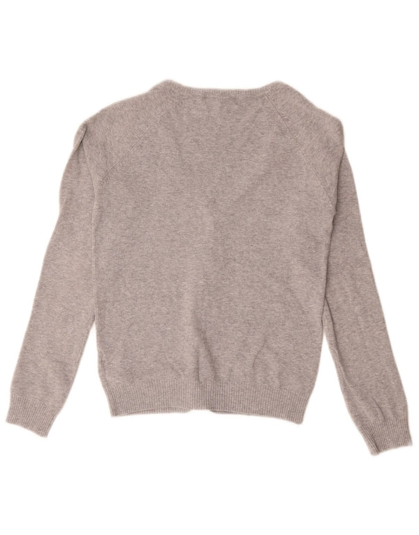 Pulover cardigan pentru femei Zara UK 10 mic bumbac gri