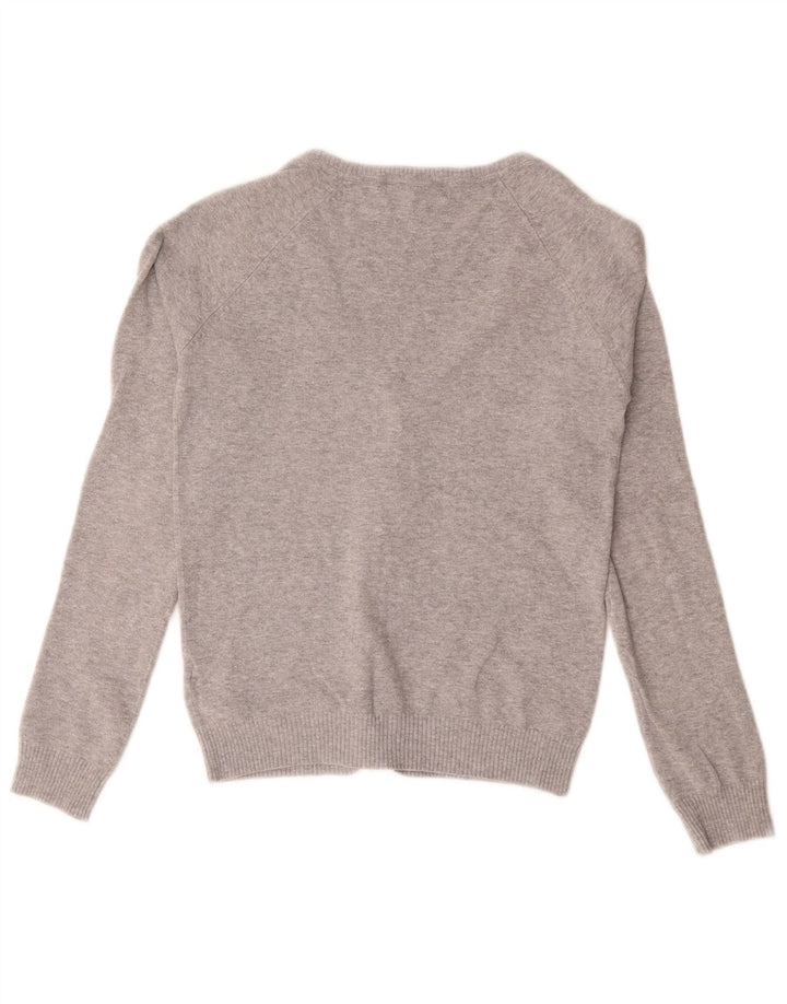 Pulover cardigan pentru femei Zara UK 10 mic bumbac gri