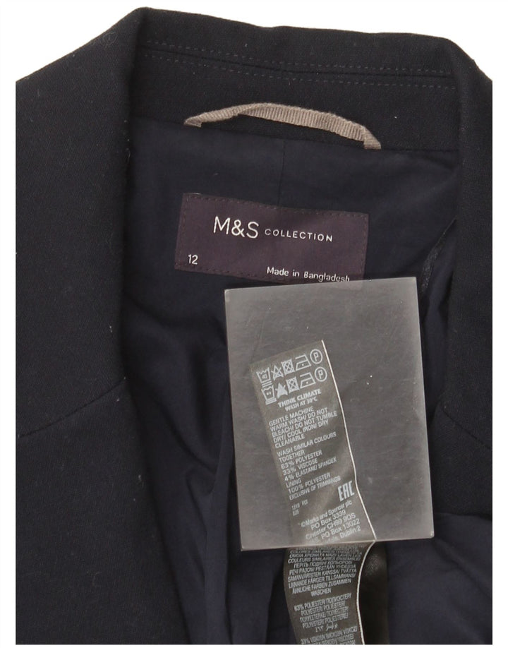 Jachetă pentru femei Marks & Spencer cu 1 buton, UK 12, bleumarin mediu