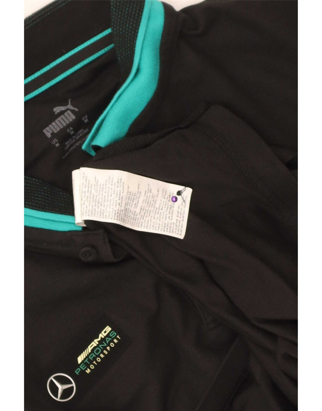 Tricou polo Puma pentru bărbați, bumbac color bloc mediu, negru