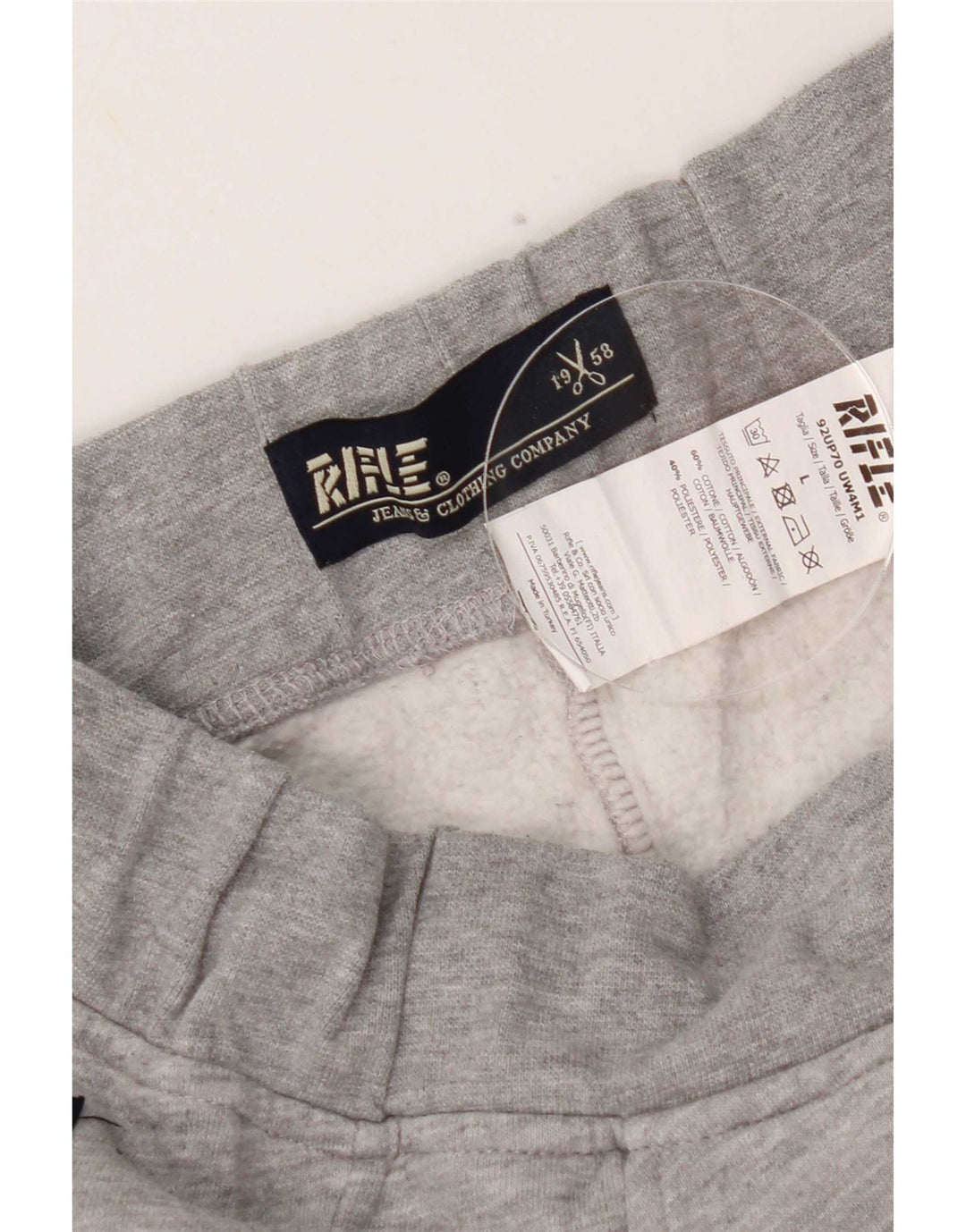 Rifle Pantaloni de trening pentru bărbați Joggeri mari, gri bumbac