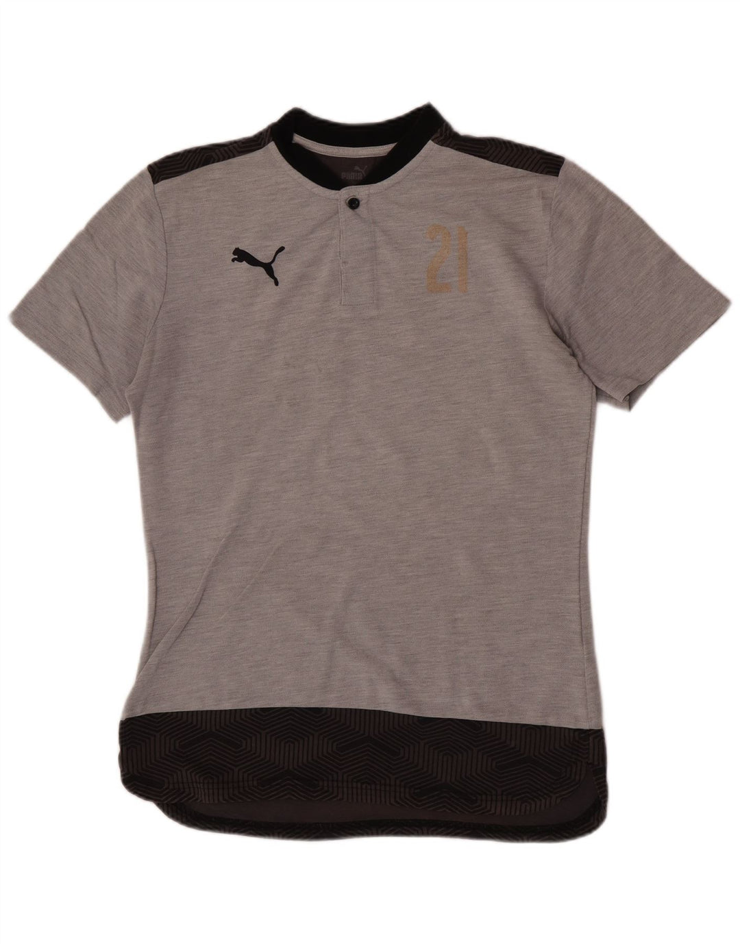 Tricou grafic Puma pentru bărbați Top, gri mediu, bumbac color bloc