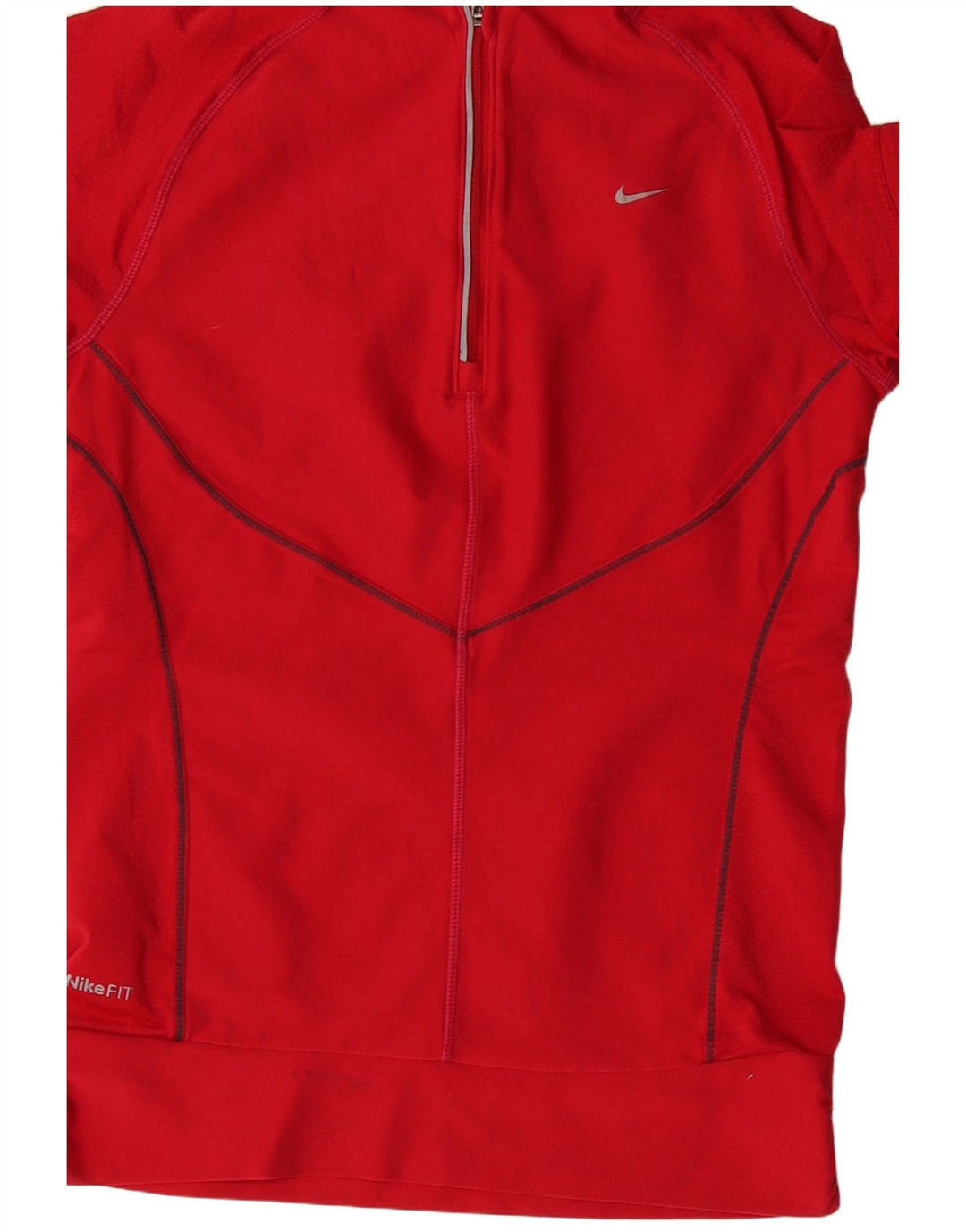 Top de trening cu mânecă scurtă și pulover Nike Fit Dry pentru femei UK 4/6 Small Red