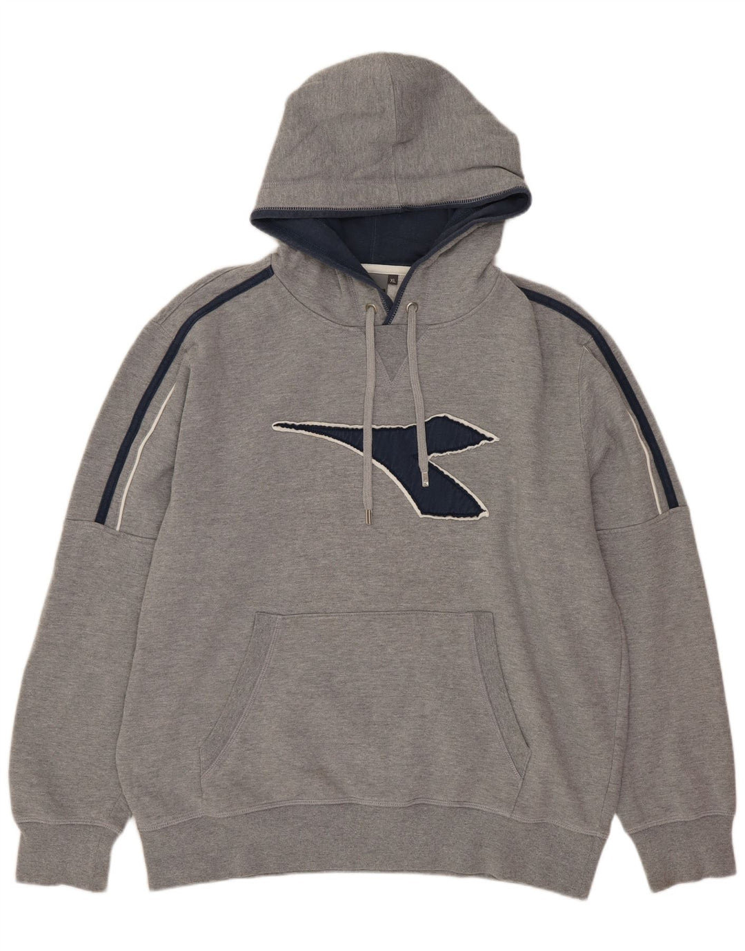 Pulover Diadora pentru bărbați cu capota XL, gri bumbac