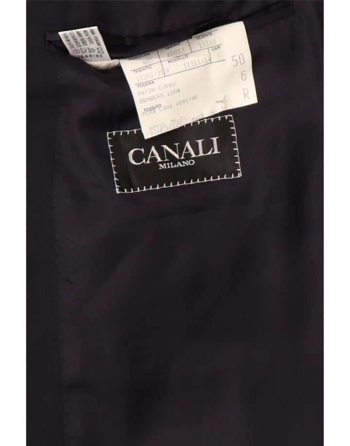 Jachetă pentru bărbați Canali Milano dublu-breasted IT 50, mare, bleumarin