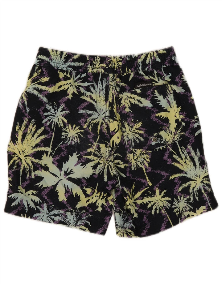 Pantaloni scurți de înot grafic Quiksilver pentru băieți 9-10 ani poliester negru mediu