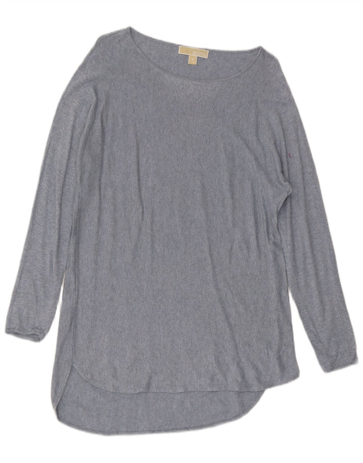 MICHAEL KORS Pulover cu gât de barcă pentru femei UK 14 Medium Blue