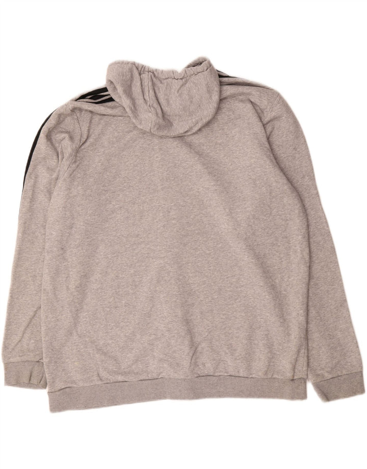 Pulover Adidas pentru bărbați, cu fermoar, 2XL, gri