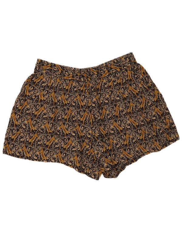 Pantaloni scurți casual cu grafic pentru femei Fat Face UK 16 Large W33 Brown Paisley