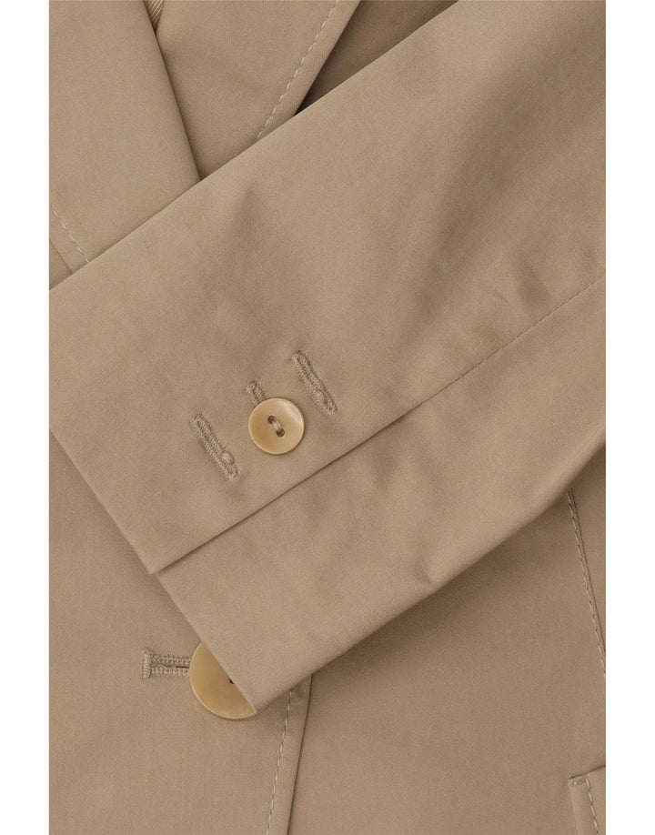 Max Mara Jachetă Blazer pentru femei cu 1 nasture UK 12 Medium Beige Bumbac