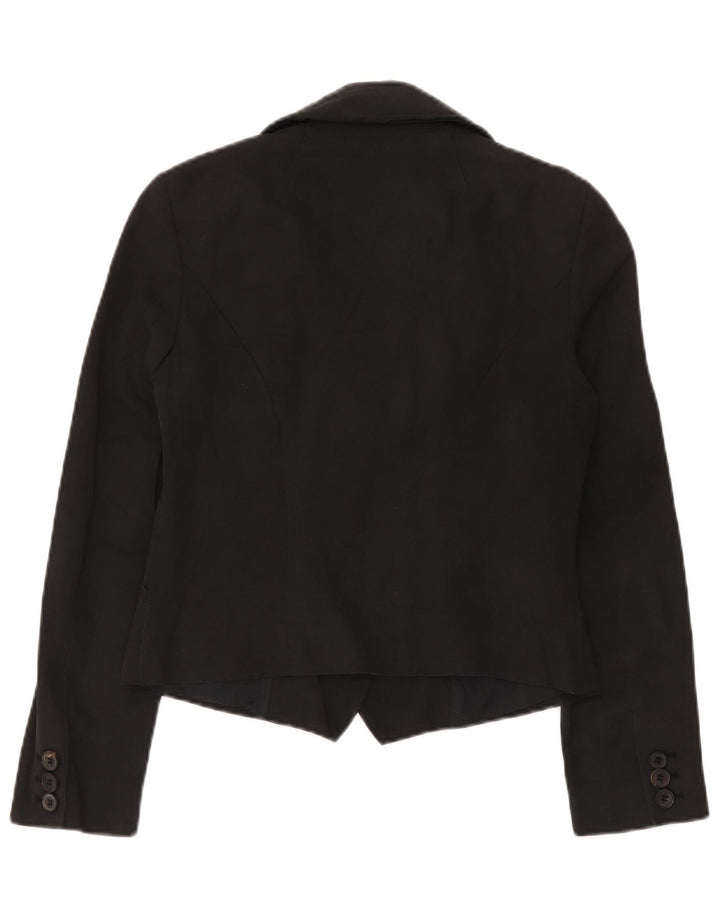 Jachetă pentru femei All Saints Crop 3 Button Blazer UK 12 Bumbac mediu negru
