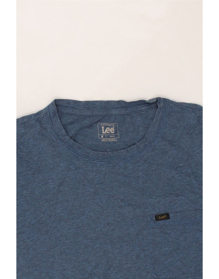 LEE Mens Slim Fit T-Shirt Top Medium Blue Cotton Vintage Lee and Second-Hand Lee from Messina Hembry 