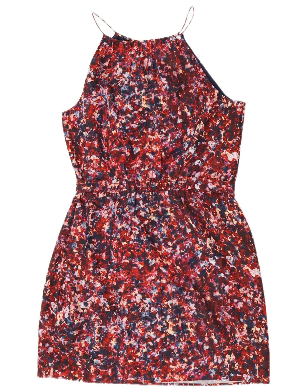 Rochie Dkny pentru femei, cu model abstract, fără mâneci, rochie mare UK 14, roșu