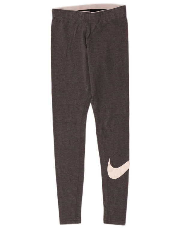 Leggings grafic Nike pentru femei UK 4 XS bumbac gri