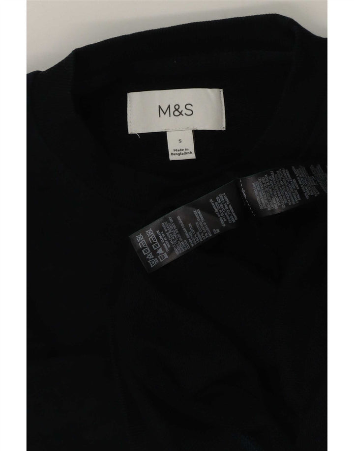 Hanorac pentru bărbați Marks & Spencer Pulover mic din bumbac bleumarin