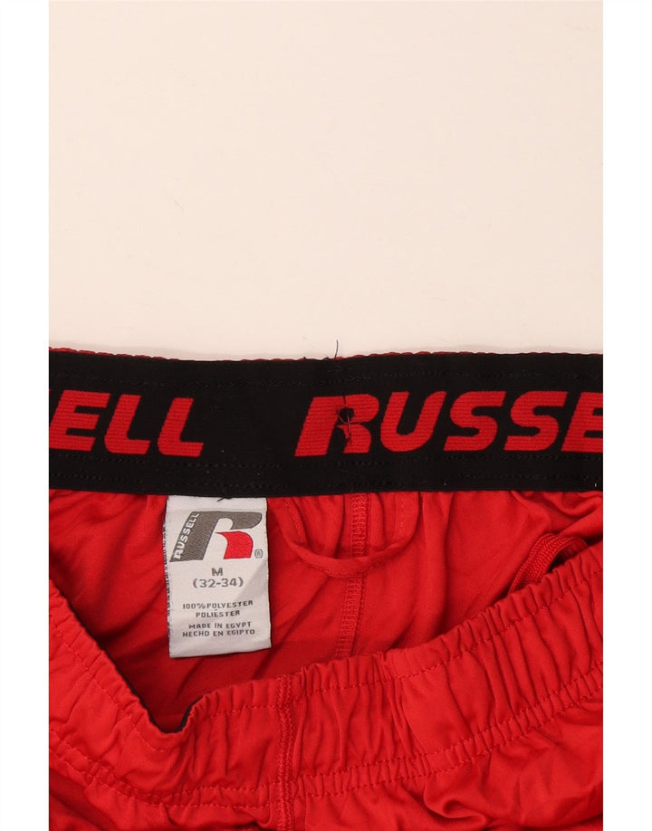RUSSELL ATHLETIC Pantaloni scurți sport pentru bărbați, roșu mediu, poliester color bloc