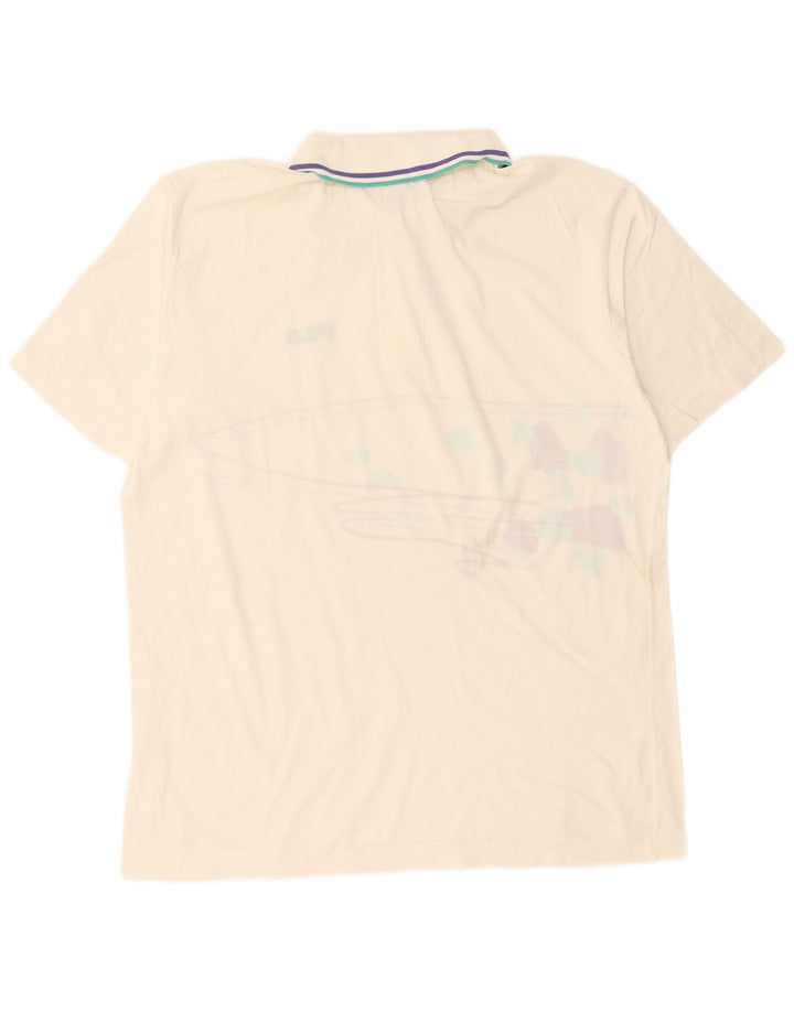 Tricou polo cu grafică Fila pentru bărbați IT 54 XL alb