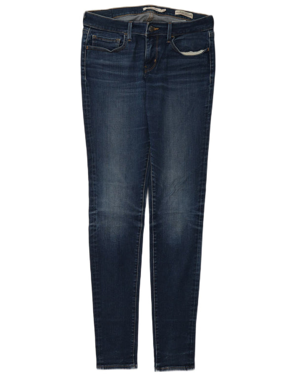 Levi's Womens 710 Super Skinny Jeans W28 L34 Blue Cotton