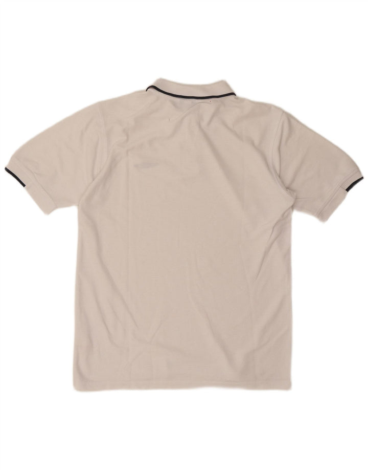 Tricou polo pentru bărbați Umbro Poliester alb mediu