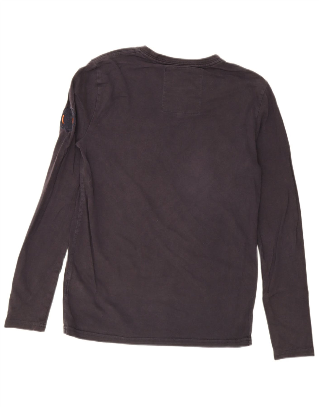 Top grafic pentru bărbați Superdry cu mânecă lungă din bumbac, albastru bleumarin