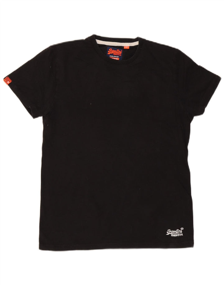 SUPERDRY Tricou Bărbați Top Medium Negru Bumbac