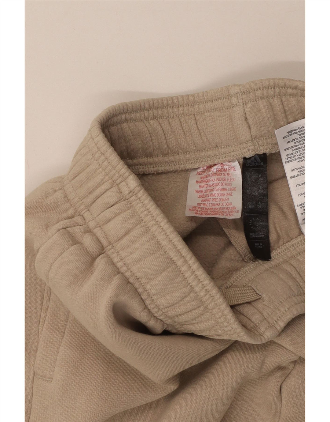 ADIDAS Băieți Pantaloni Trening Pantaloni Joggeri 11-12 Ani Bej Bumbac