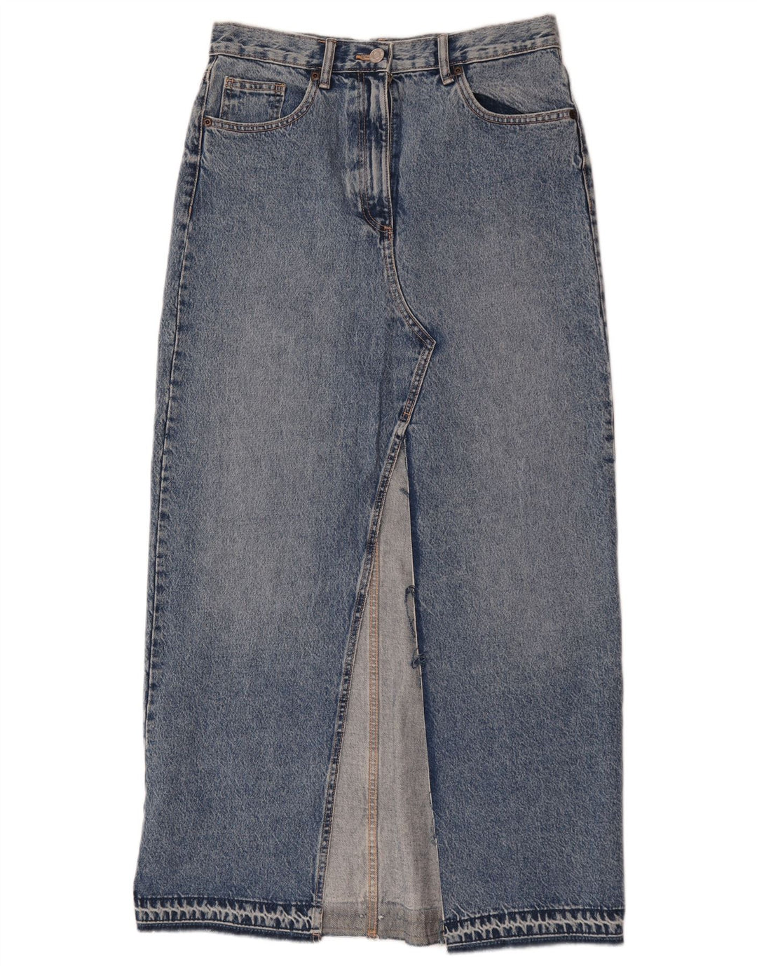 Fusta Maxi Denim Zara Femei Mediu W28 Bumbac Albastru
