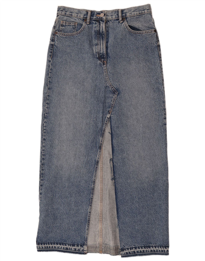 Fusta Maxi Denim Zara Femei Mediu W28 Bumbac Albastru