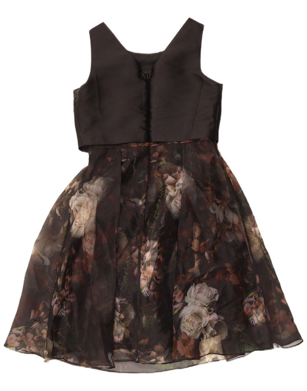 Rochie A-Line fără mâneci pentru femei Coast UK 12 Medium Negru Poliester Floral