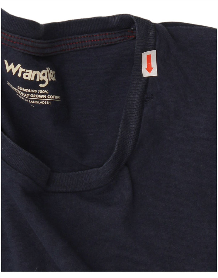 Tricou pentru bărbați Wrangler Top mare din bumbac bleumarin
