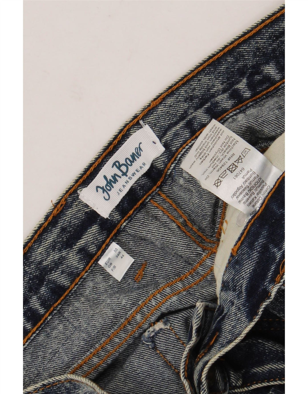 JOHN BANER Pantaloni scurți din denim pentru femei W34, mare, albastru, bumbac