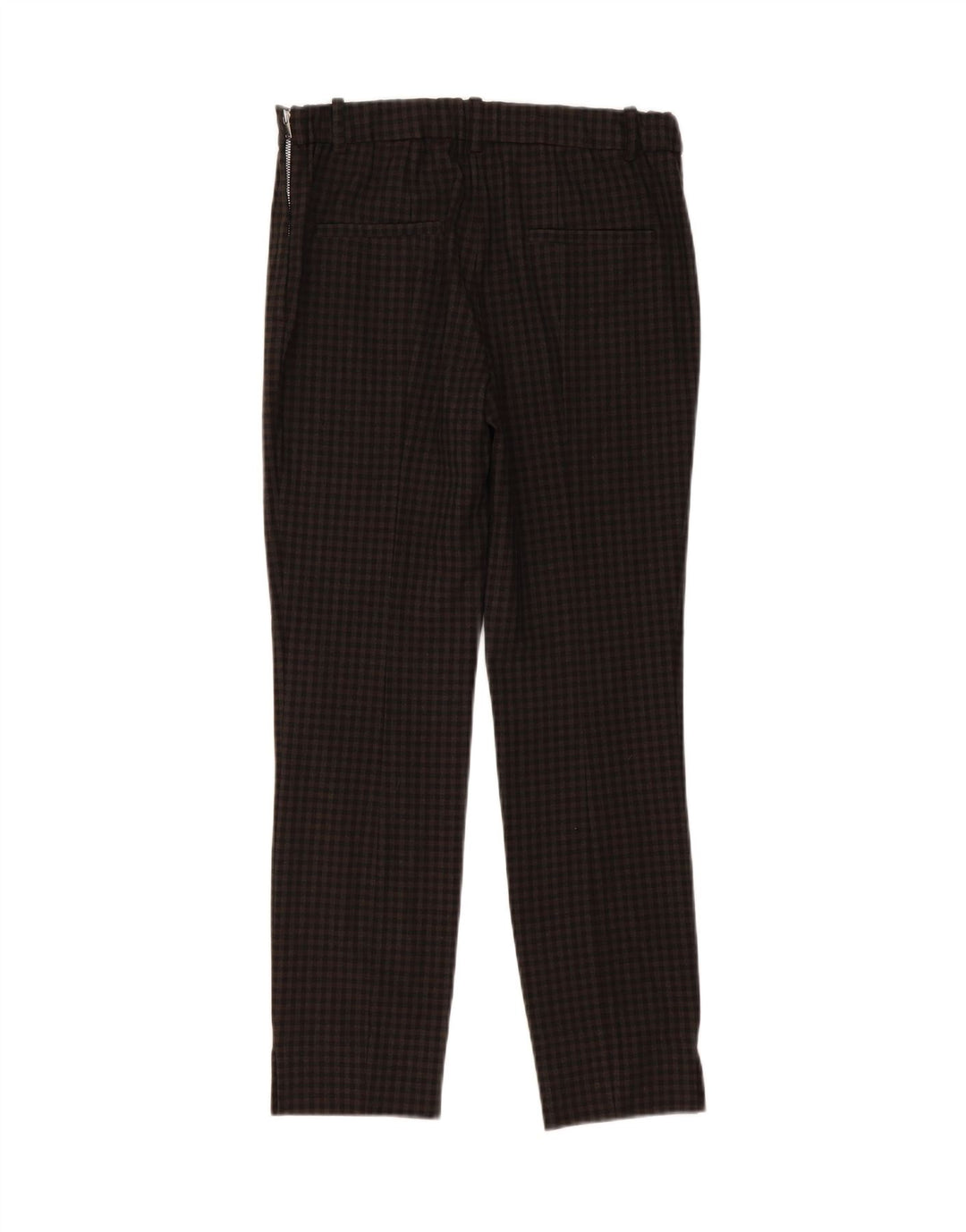 Pantaloni casual slim pentru femei Zara Mediu L28 L28 Gri Vichy