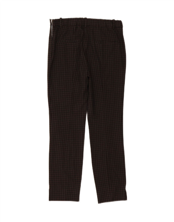 Pantaloni casual slim pentru femei Zara Mediu L28 L28 Gri Vichy
