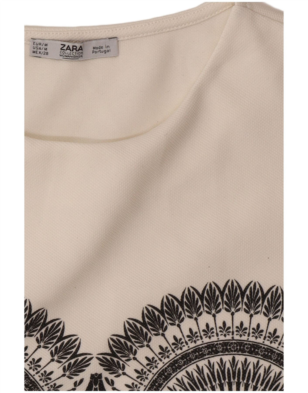 Rochie fără mâneci pentru femei Zara UK 12 Medium White Geometric
