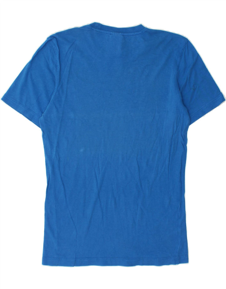 ADIDAS Mens Graphic T-Shirt Top Small Blue Cotton Vintage Adidas and Second-Hand Adidas from Messina Hembry 