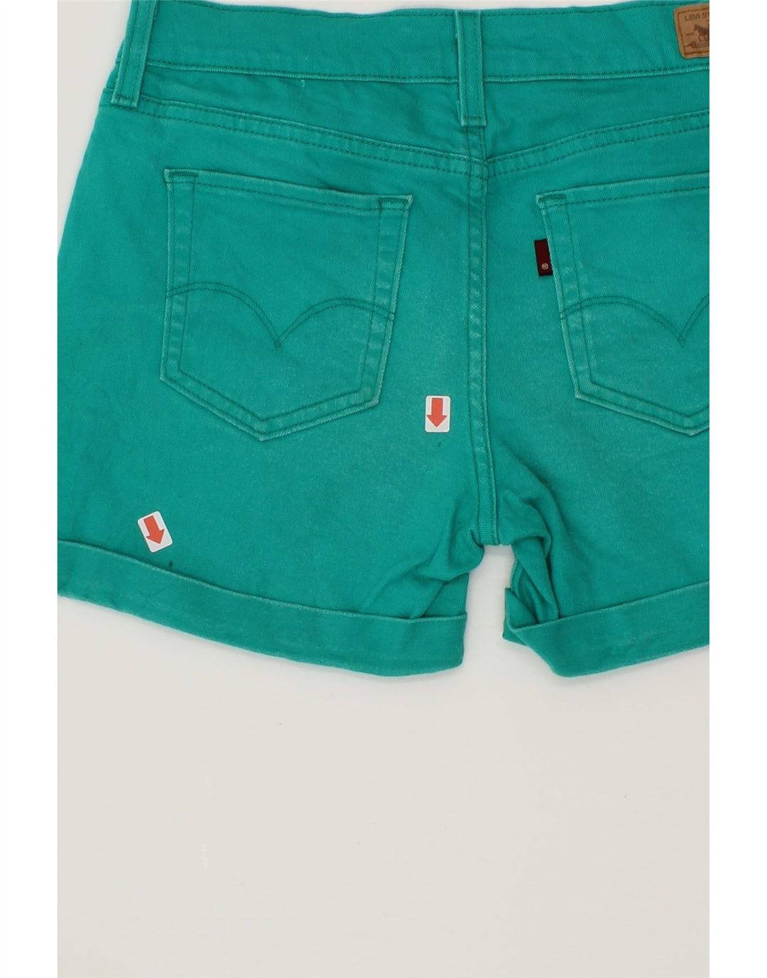 LEE Womens Denim Shorts W25 XS Turquoise Cotton Vintage Lee and Second-Hand Lee from Messina Hembry 