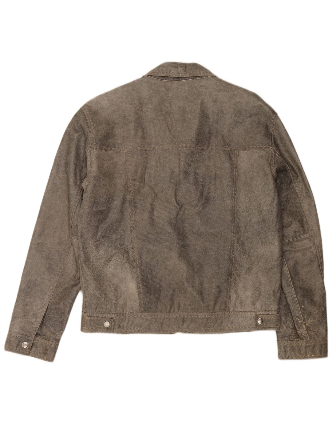 Bomber vintage pentru bărbați din piele, UK 38, gri mediu