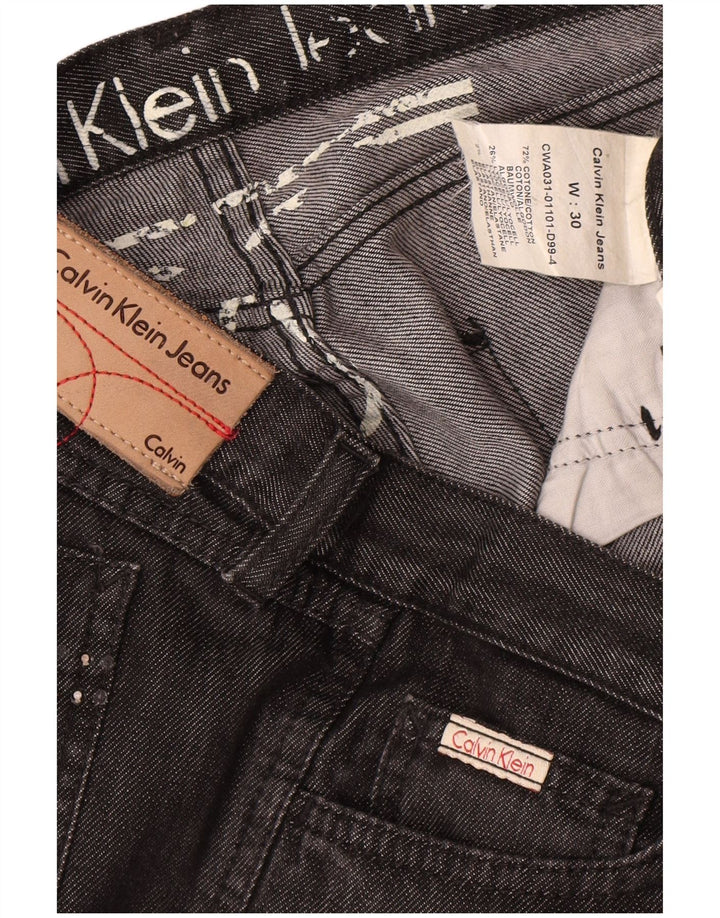 Blugi drepti pentru femei Calvin Klein W30 L28 bumbac negru