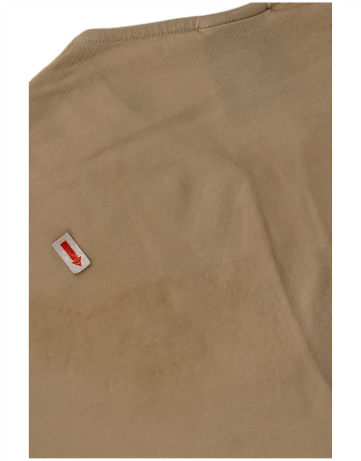 Top de tricou crop NIKE pentru femei UK 10/12 Bej mediu