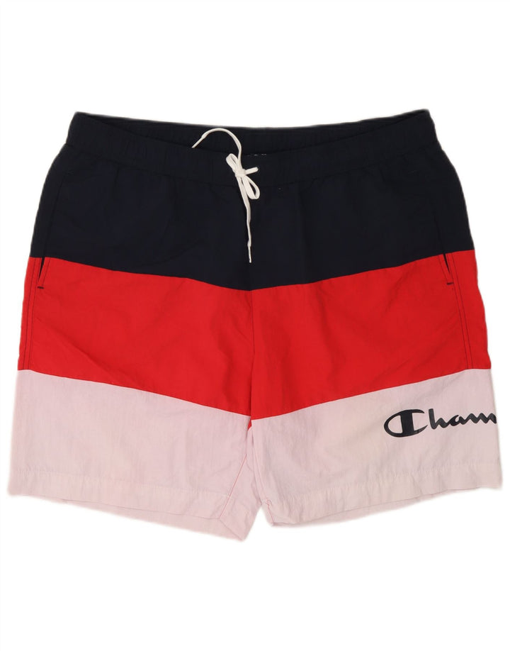 Pantaloni scurți de înot Champion pentru bărbați, 2XL, poliester color block, albastru bleumarin