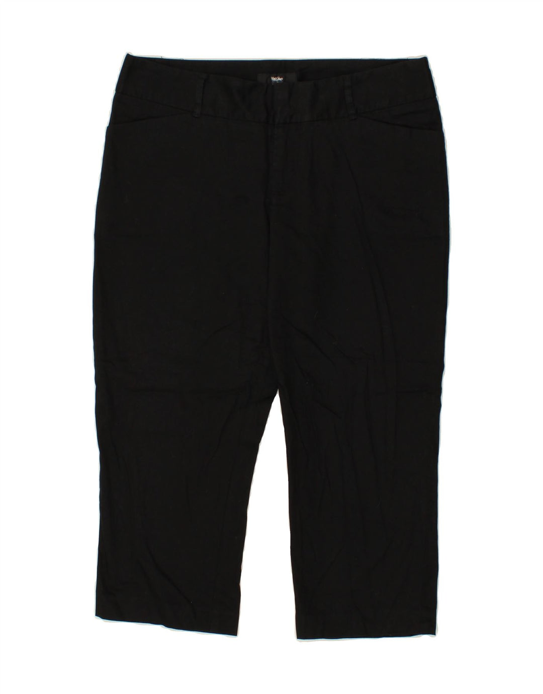 MOSSIMO Womens Stretch Straight Capri Trousers US 12 Large W34 L22 Black Vintage Mossimo and Second-Hand Mossimo from Messina Hembry 