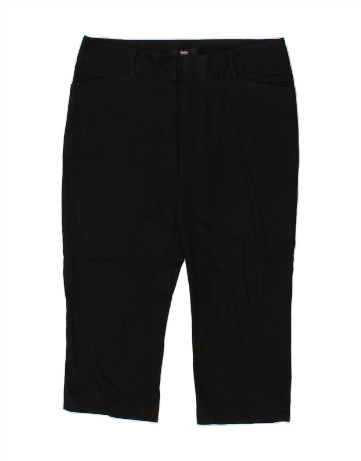 MOSSIMO Womens Stretch Straight Capri Trousers US 12 Large W34 L22 Black Vintage Mossimo and Second-Hand Mossimo from Messina Hembry 