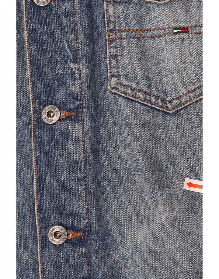 Jachetă de denim pentru femei Tommy Hilfiger UK 16 mare, albastru, bumbac