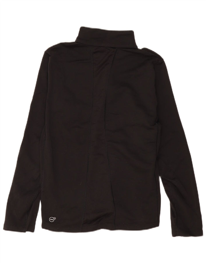 Top de trening Puma pentru femei, cu fermoar și gât, UK 14 Medium Black Colorblock