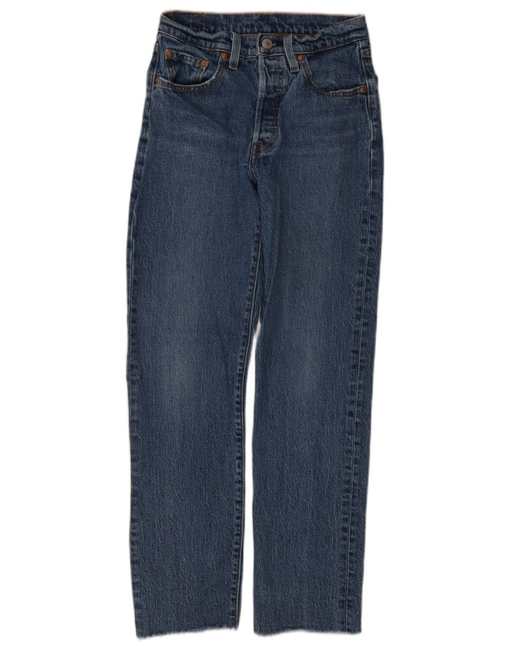 Blugi drepti 501 pentru femei Levi's L24 L28 Bumbac albastru