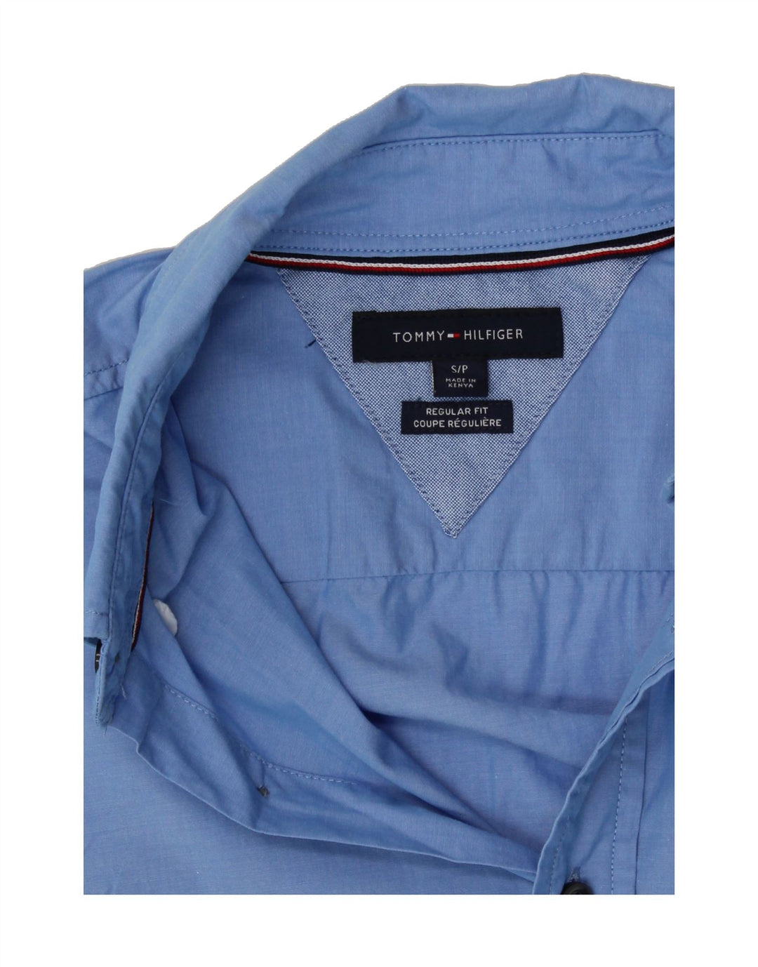 TOMMY HILFIGER Mens Regular Fit Shirt Small Blue Cotton Vintage Tommy Hilfiger and Second-Hand Tommy Hilfiger from Messina Hembry 