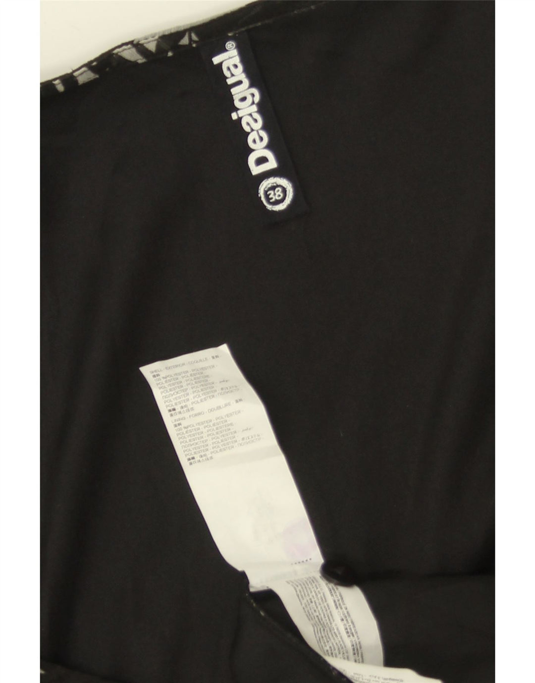 DESIGUAL Rochie Wrap, fără mâneci, pentru femei, EU 38 Medium Black Floral Poliester