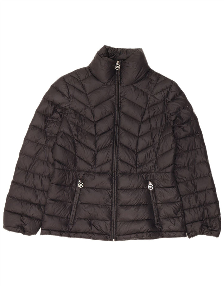 Jachetă căptușită pentru femei Michael Kors UK 10 Small Black Nylon